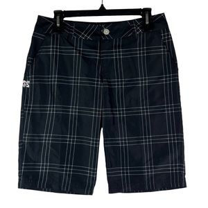 Immersion Research Bermuda Shorts Womens Size 6 Plaid Black White